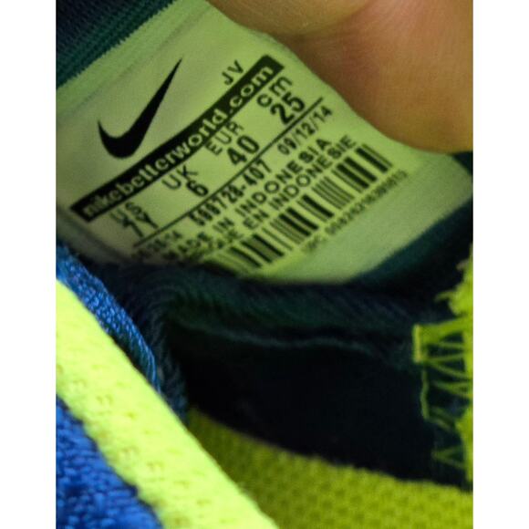 Nike ID Roshe Run 943711-991 Blue/Green Running Shoes 7Y - Picture 8 of 8